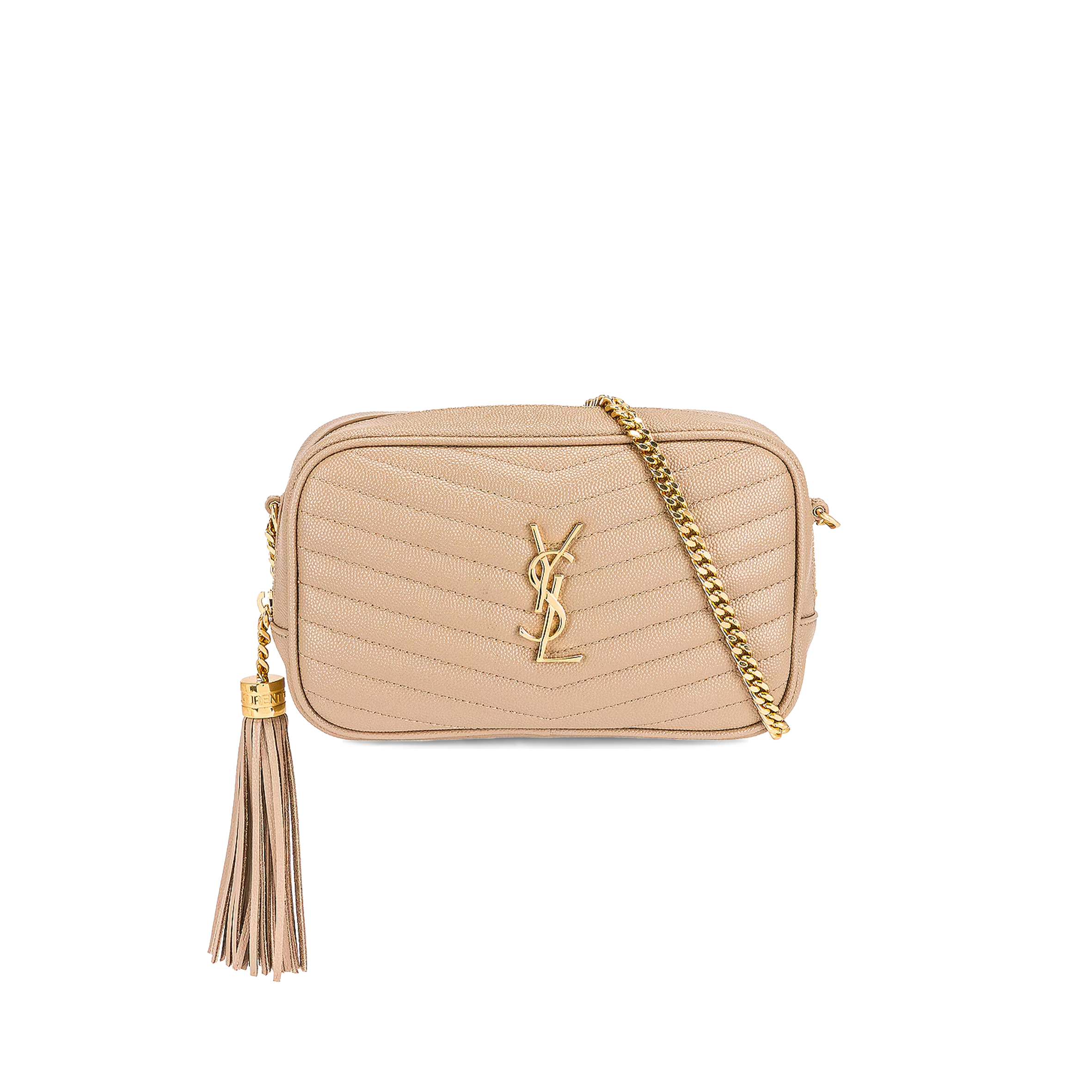 YSL MINI LOU GRAINED CALFSKIN LOGO LEATHER CAMERA BAG 6125791GF012721 (19*10.5*5cm)